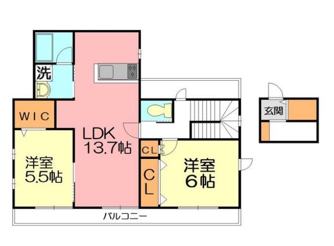 リーブルメゾン 201号室 間取り
