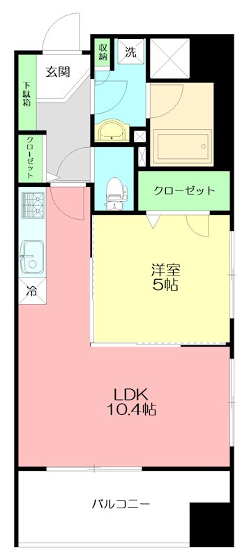 ベルヴュコート湘南 804号室 間取り
