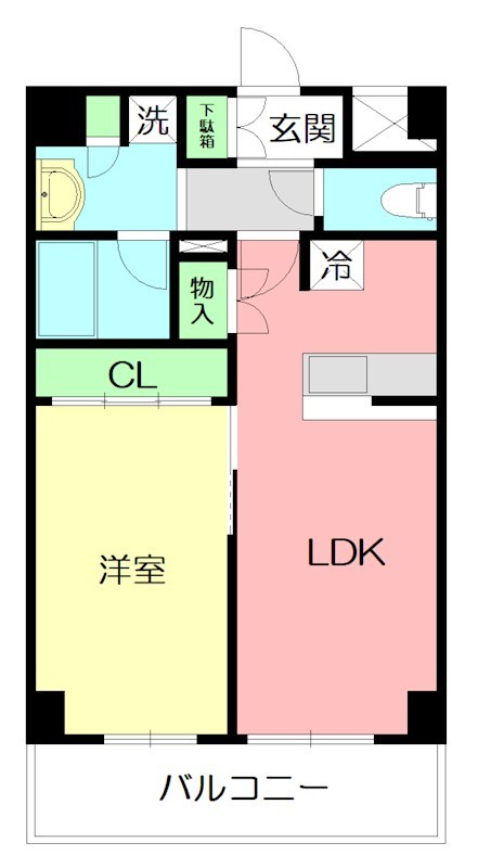 メルヴェーユ 304号室 間取り