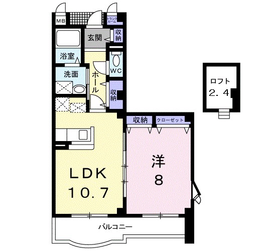 シェーネスベルク 301号室 間取り