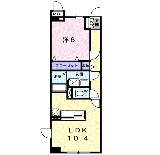 ＭＧＭ　ＢＬＤＧ．Ⅰ 206号室 間取り