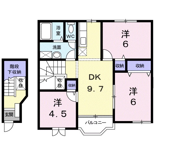 ヴァン・リヴィエール 202号室 間取り