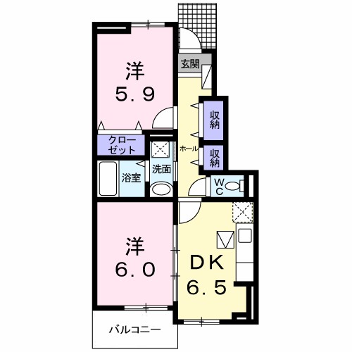 エレガント・パレスⅡ 102号室 間取り