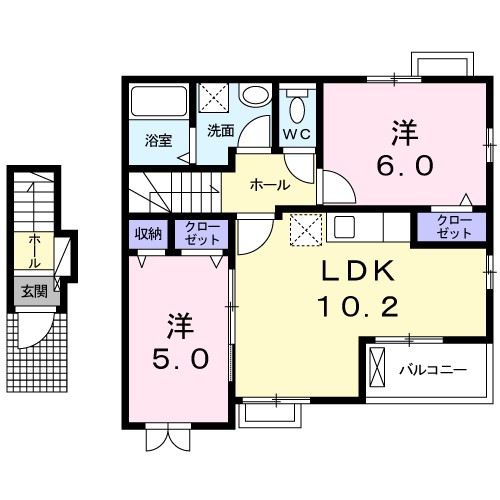 サンライズヒルⅥ 203号室 間取り