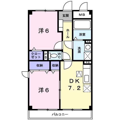 ディペンドマーク 104号室 間取り