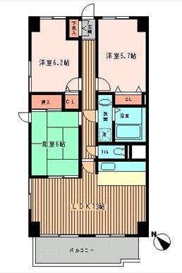南藤沢AFビル 701号室 間取り