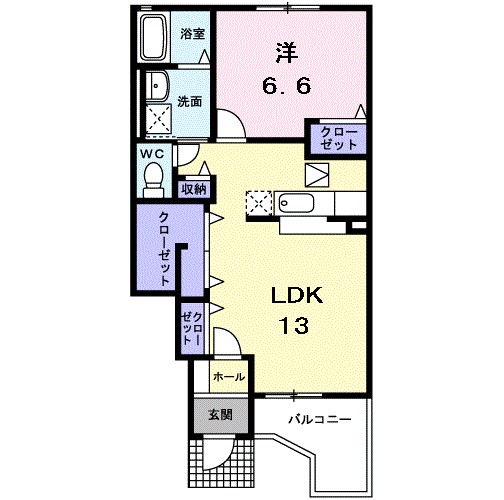 ピュア・グリーンⅡ 102号室 間取り