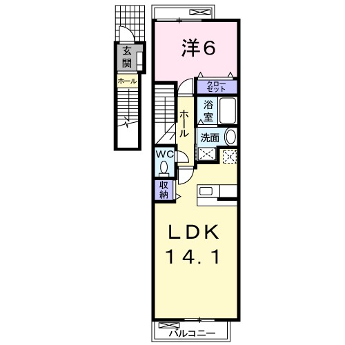 ロードⅢ 203号室 間取り