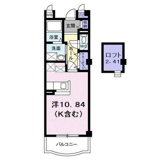 ヴェルグ広貴 304号室 間取り