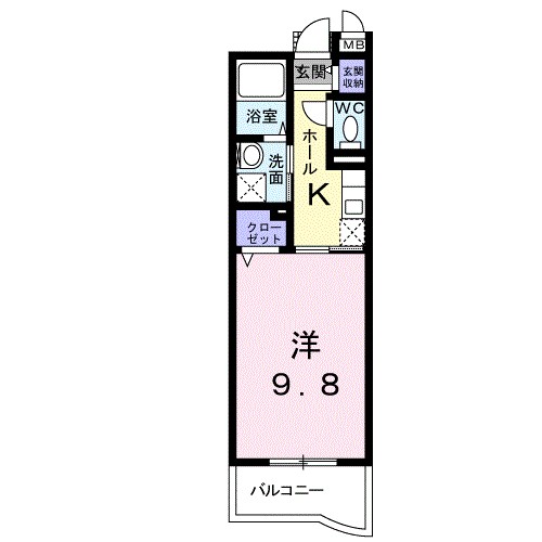 ジェル メゾン 102号室 間取り