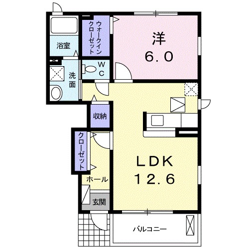 ＳＡ・ＫＵ・ＲＡ 102号室 間取り