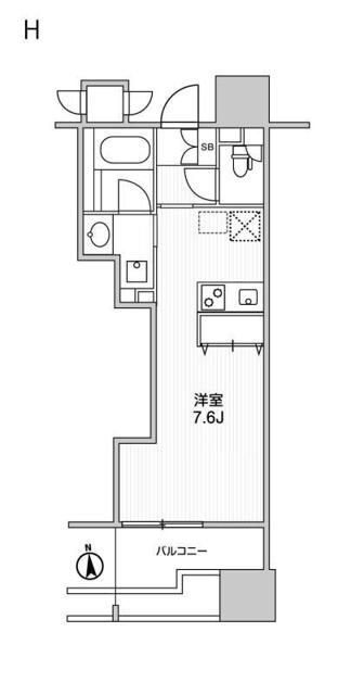TOPAZ本厚木 1108号室 間取り
