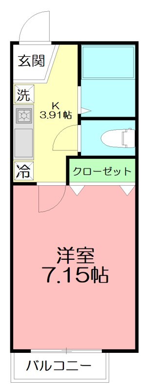 アミュレット茅ヶ崎 0202号室 間取り
