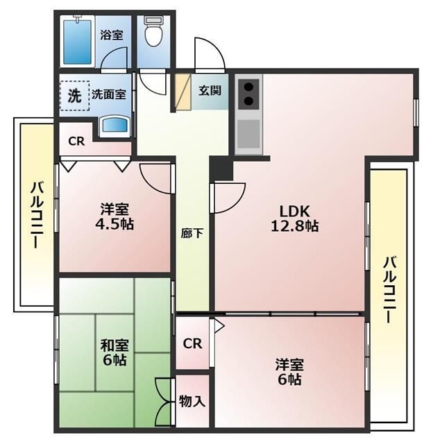 ヴィラ・ソレイユ 103号室 間取り