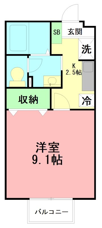 メゾン・ベルグⅡ 102号室 間取り