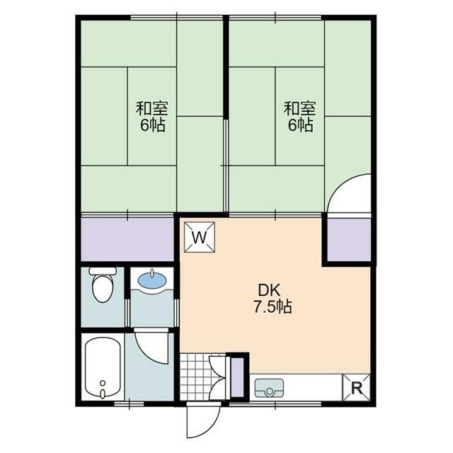 飛鳥野 2-B号室 間取り