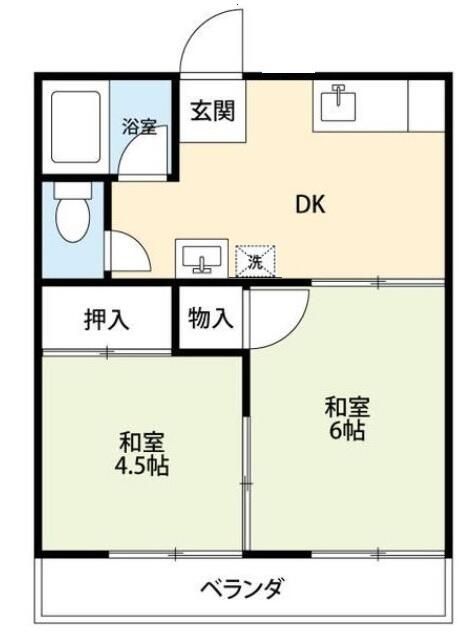 サンハイツA 105号室 間取り
