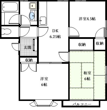 Ａｒｍｏｎｉａ　ｄｉ　Ｍｏｎｔａｇｎａ　逗子 202号室 間取り