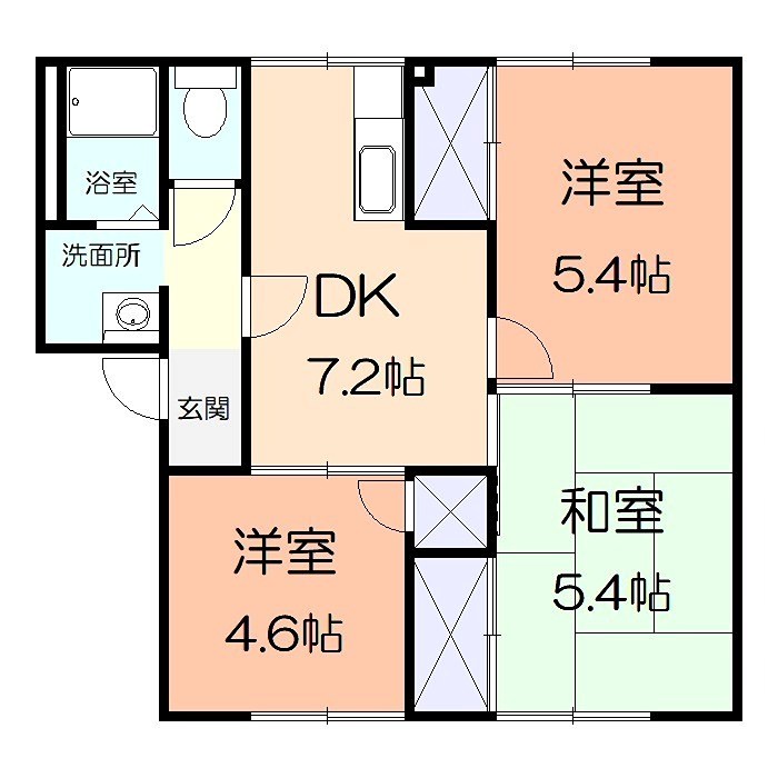 サンハイムⅠ 102号室 間取り