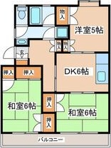 クレール茅ヶ崎 305号室 間取り