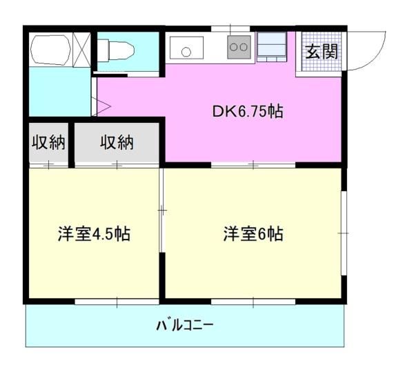 鈴木ハイツ 101号室 間取り