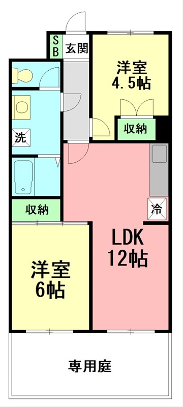 アーバンスプラザイシワタ３ 102号室 間取り