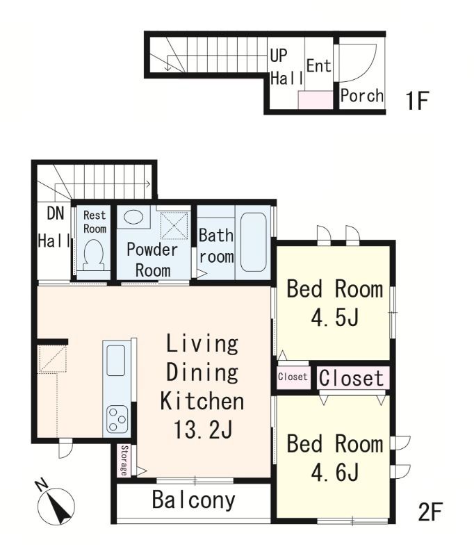 鎌倉 花冠 103号室 間取り