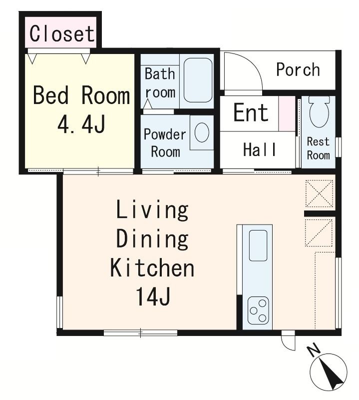 鎌倉 花冠 104号室 間取り
