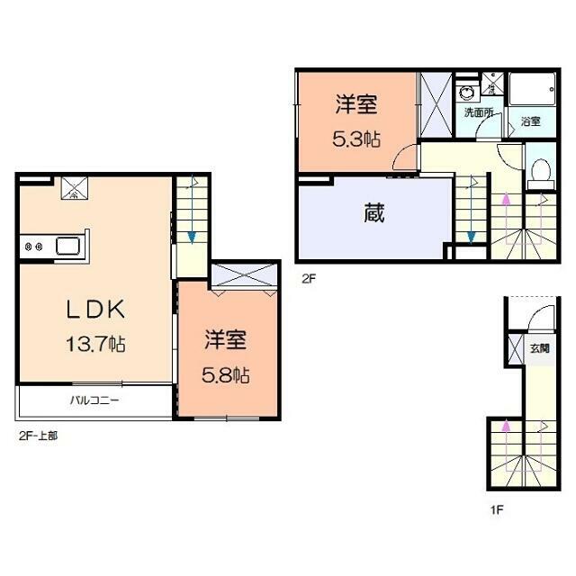 Ｓｕｎｎｙ　Ｃｏｕｒｔ　Ｌ 203号室 間取り