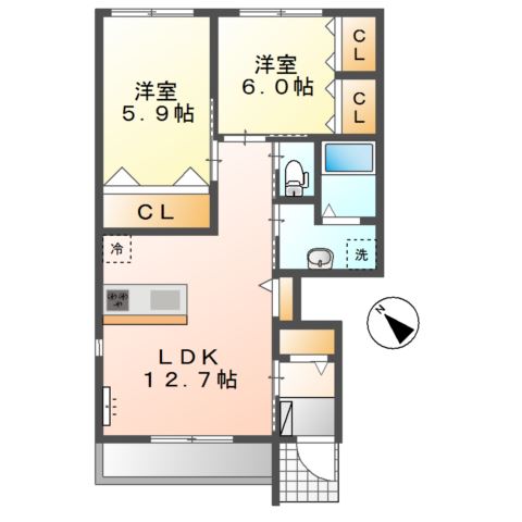 アンジュエールA 間取り