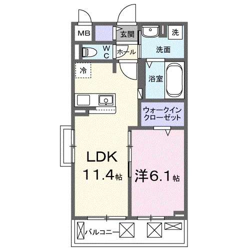 ラミリス 204号室 間取り