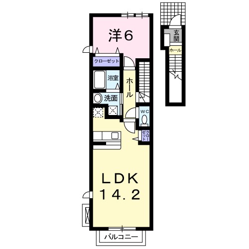 セレーサ 203号室 間取り