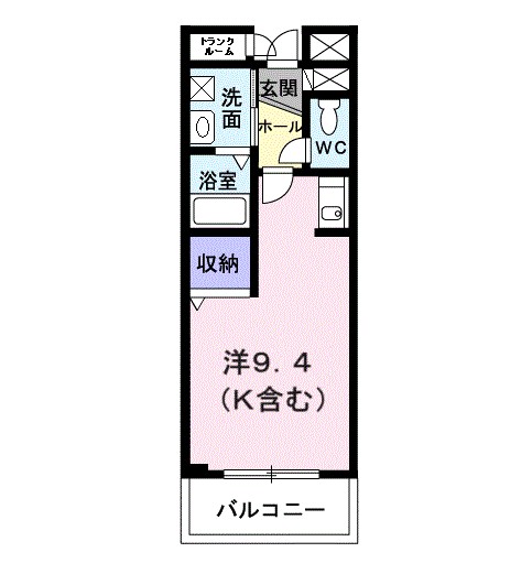 ツインスターA 306号室 間取り