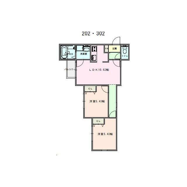 Sacrament Zushi 302号室 間取り