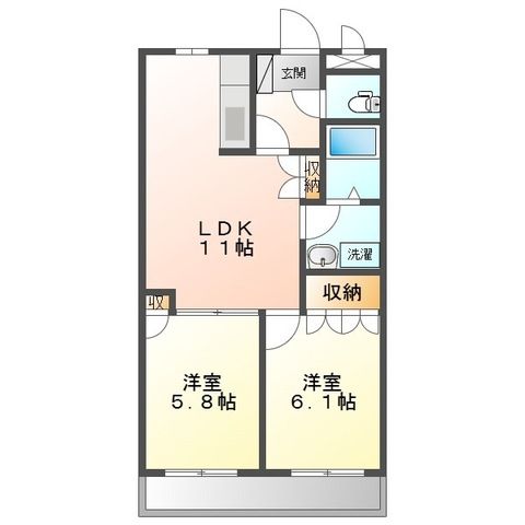 ディアメゾン・エス 403号室 間取り
