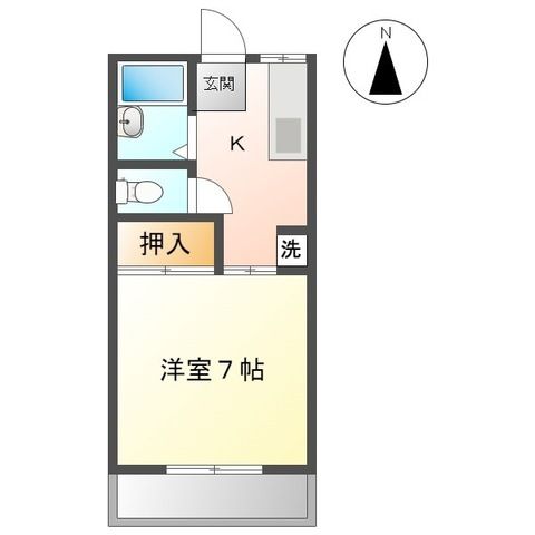 Ｐａｌ音夢館 205号室 間取り