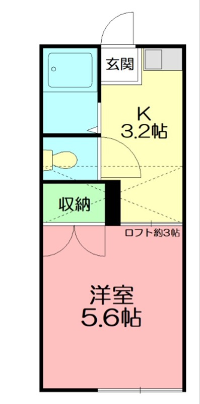 伊勢原市白根アパート 106号室 間取り