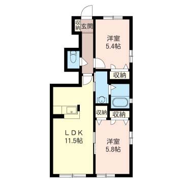 Ｆｅｌｉｃｅ湘南　Ⅰ 101号室 間取り