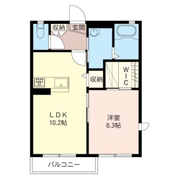 レイクロワール　Ⅴ 201号室 間取り