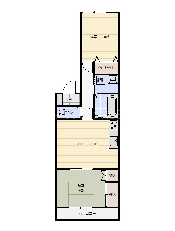 アルカディア湘南Ⅱ 201号室 間取り