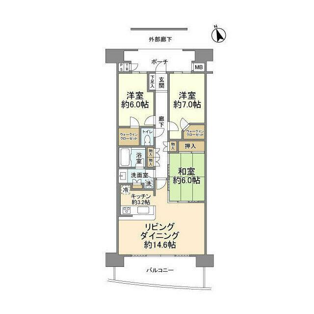 モデラ・ピークス戸塚ヴィラ1 1022号室 間取り