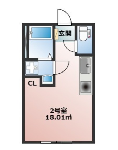 グランドール渋谷 102号室 間取り