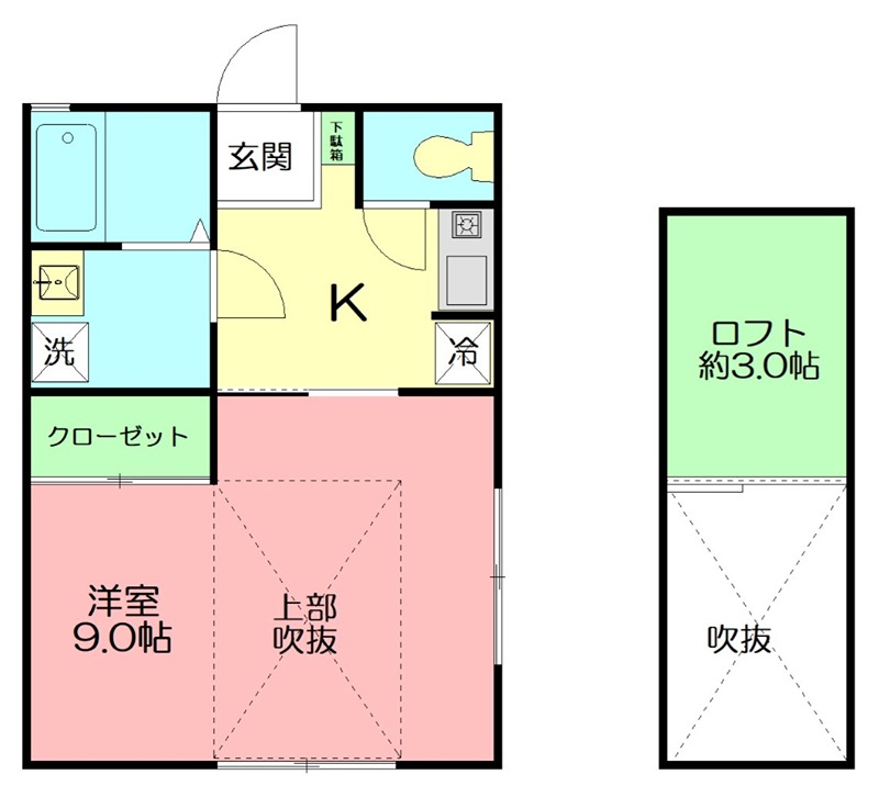 ファミリア茅ヶ崎 203号室 間取り