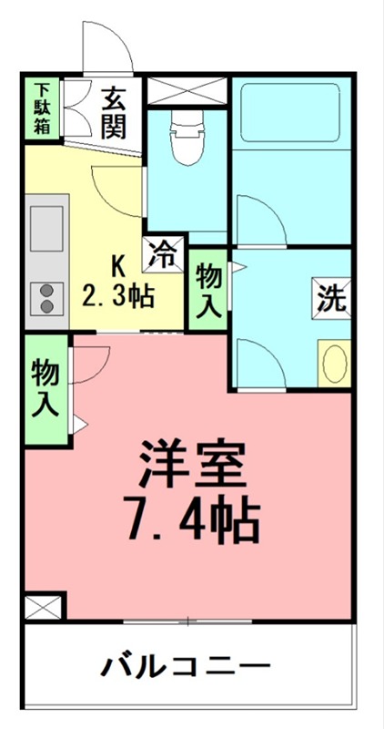 シャーメゾンゆめが丘壱番館 302号室 間取り