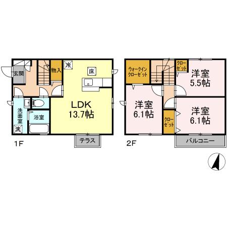 ヴィラ　ハピネ 間取り