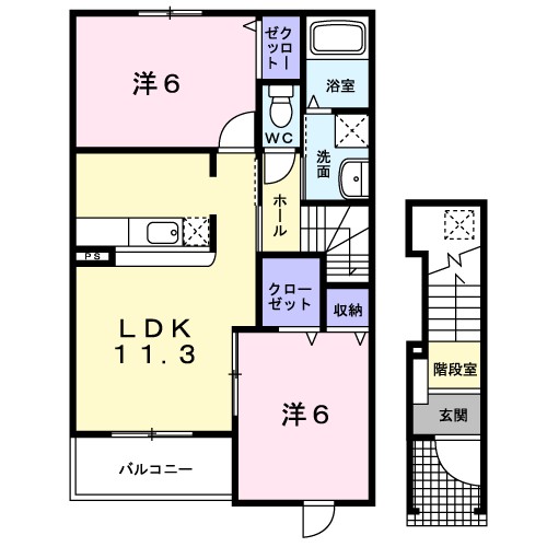 ブルンネン・ハオス 202号室 間取り