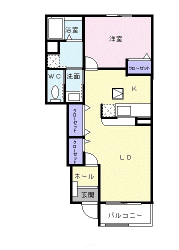 パーシモンⅠ 102号室 間取り