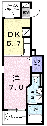 カシータ　テラス　湘南 206号室 間取り