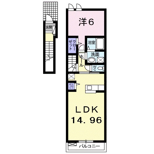 スノーリバーⅠ 202号室 間取り