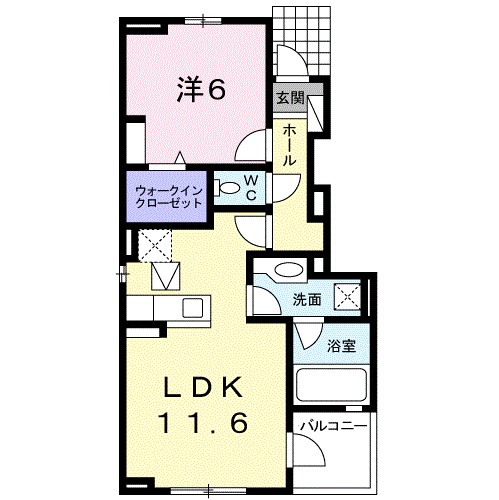ヴァレー ルフレ 104号室 間取り